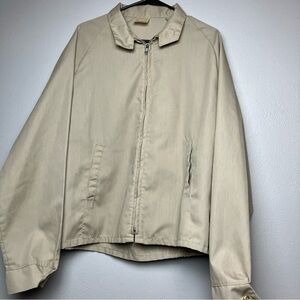 Auburn Sportswear Men's Vintage LtTan Lined Windbreaker Size XL- Made In…